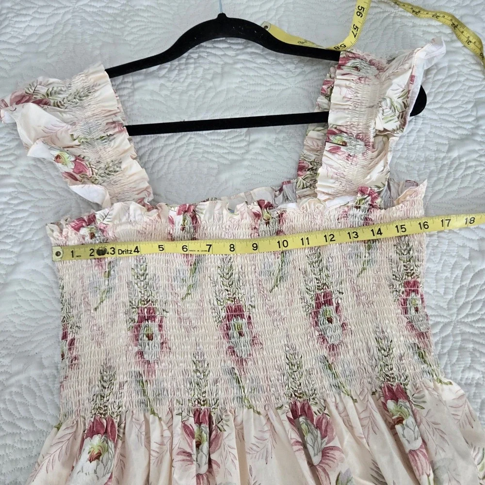 Hill House Home The Ellie Nap Dress Paradise Floral Smocked Midi Dress XXXL - Picture 8 of 10